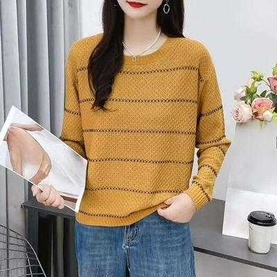 Plus Size Casual Wear Men's Spring and Autumn Thin Knit Sweater Fat Bottoming Shirt Loose Sweater Women