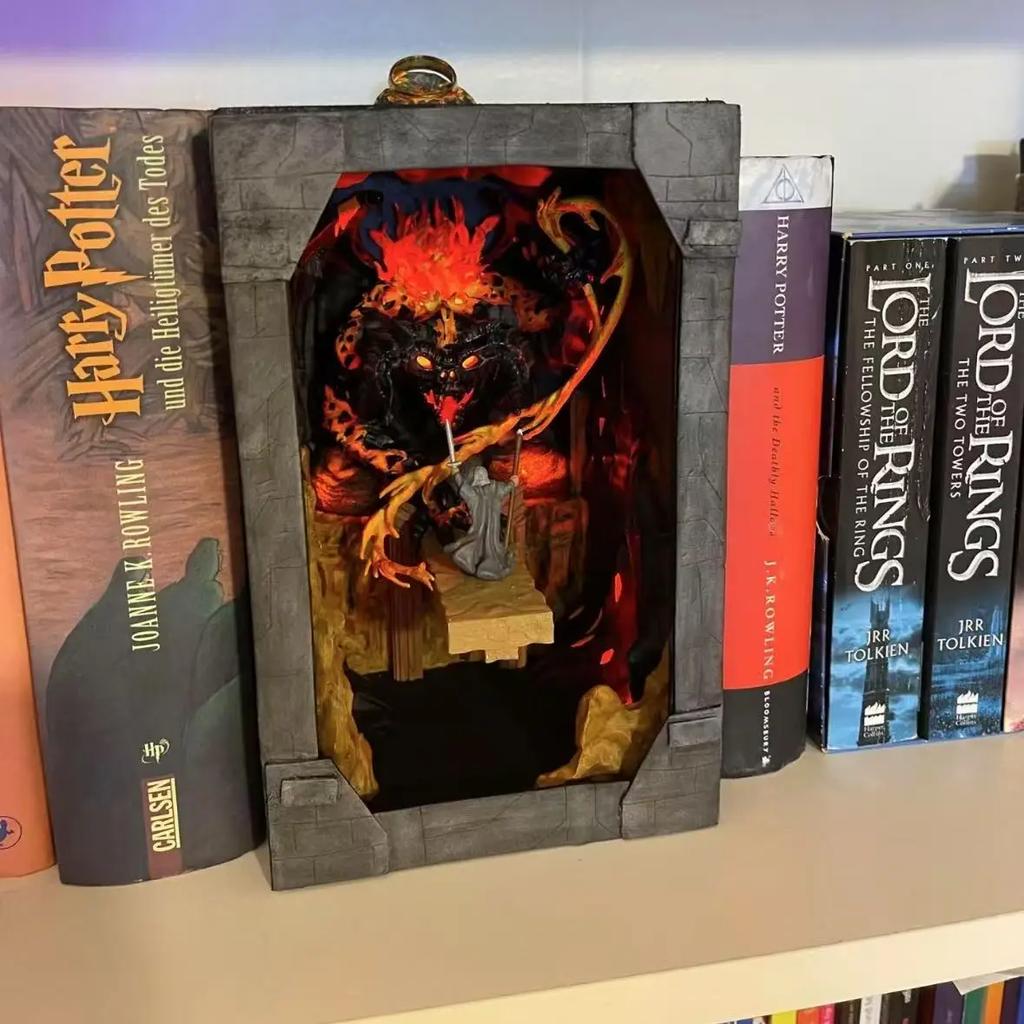 Creative 10367 Balrogs Book Nook Model Building Blocks Creative Bricks Home Decoration Toys For Kids Christmas Birthday Gifts