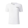Fila Fitness Simple Clean Comfortable Fashionable Versatile Short Sleeve Breathable Regular T-Shirt Women Tops Jade-White A11W521105F-WT