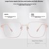 Ultra-Light Brown Square Myopia Glasses for Women with Degree Lenses, Thin Frame Without Makeup