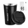 VKING Stainless Steel Vacuum Insulated Tumbler with Coffee and Ice Keeps Hot or Cold 380ml Easy To and Includes Flat Perfect As a Gift Lid, Cup,