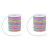 2X Elastic Cord, Beading Cords Threads, Rainbow Color Stretch String Cord, Fabric Crafting String For Bracelet