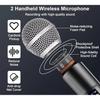 2 In 1 UHF Wireless Microphone Karaoke Dual Handheld Dynamic Microphone with Rechargeable Receiver For Home KTV Sing