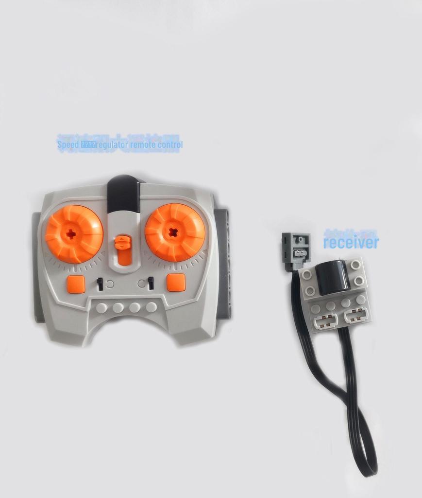Power MOC Building Block Accessories: Compatible Lego Train Motor, Track, Pulley, Base Plate, and Lithium Battery Set