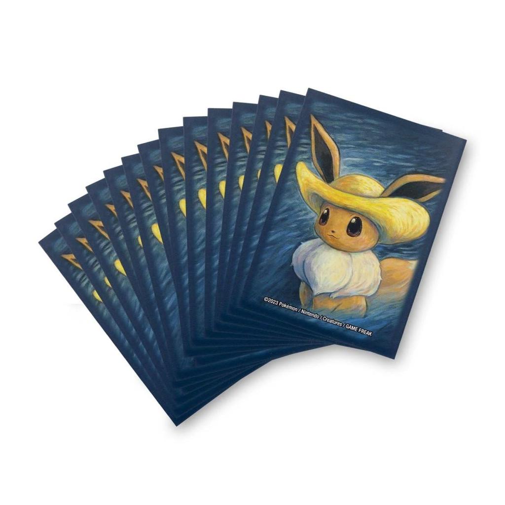 Pokemon Pokemon Center X Van Gogh Eevee Card Sleeves Inspired by Van Center Museum Gogh's Self-portrait (65 Pieces)