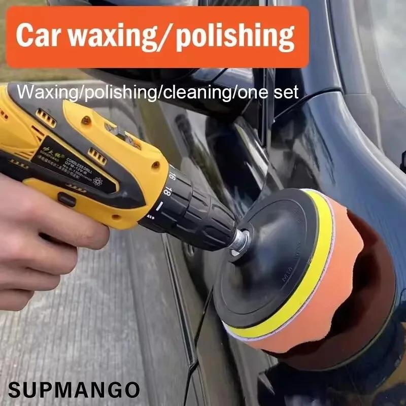 3 Zoll Autopolier-Set Polierpad Autopolitur Polierpad Schleifscheibe Schwamm Schaumpads Polierer für Scheinwerferaufbereitung