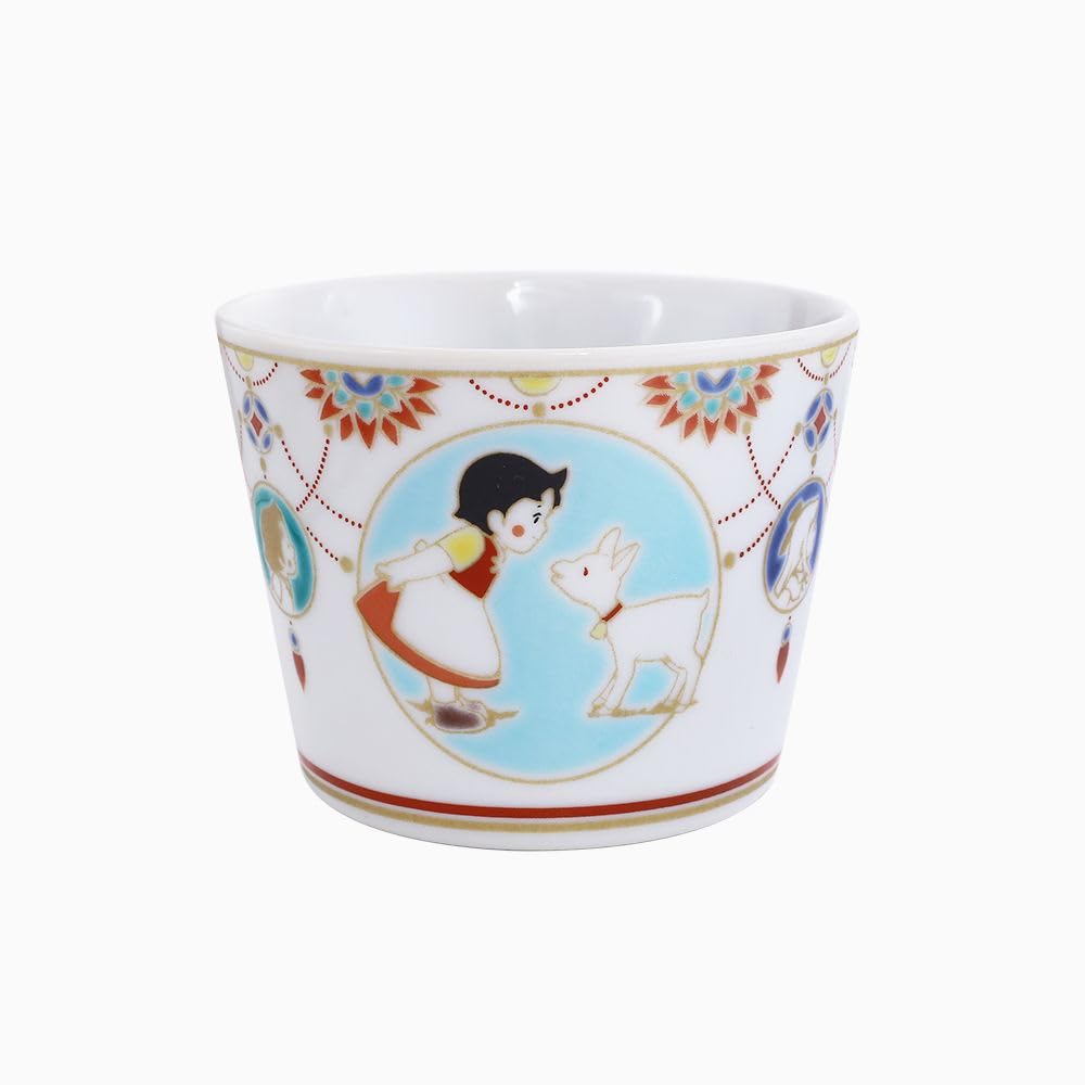 Made In Japan Kutani Ware Alps Girl Tableware Colored Free Gift Crimson Heidi and Yuki Heidi/Heidi Pottery/Tableware/Japanese Cup/Cup/Cup
