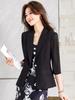 Women's White Acetate Satin Blazer: Thin, 3/4 Sleeves, Spring/Summer, Goddess Style, Professional Suit Jacket