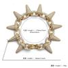 New 28mm Luxury Punk Rock Iced Out Rivet Spikes Cuff Bangles Bracelets Bling Cubic Zircon HipHop Gold Silver Gifts for Men Women
