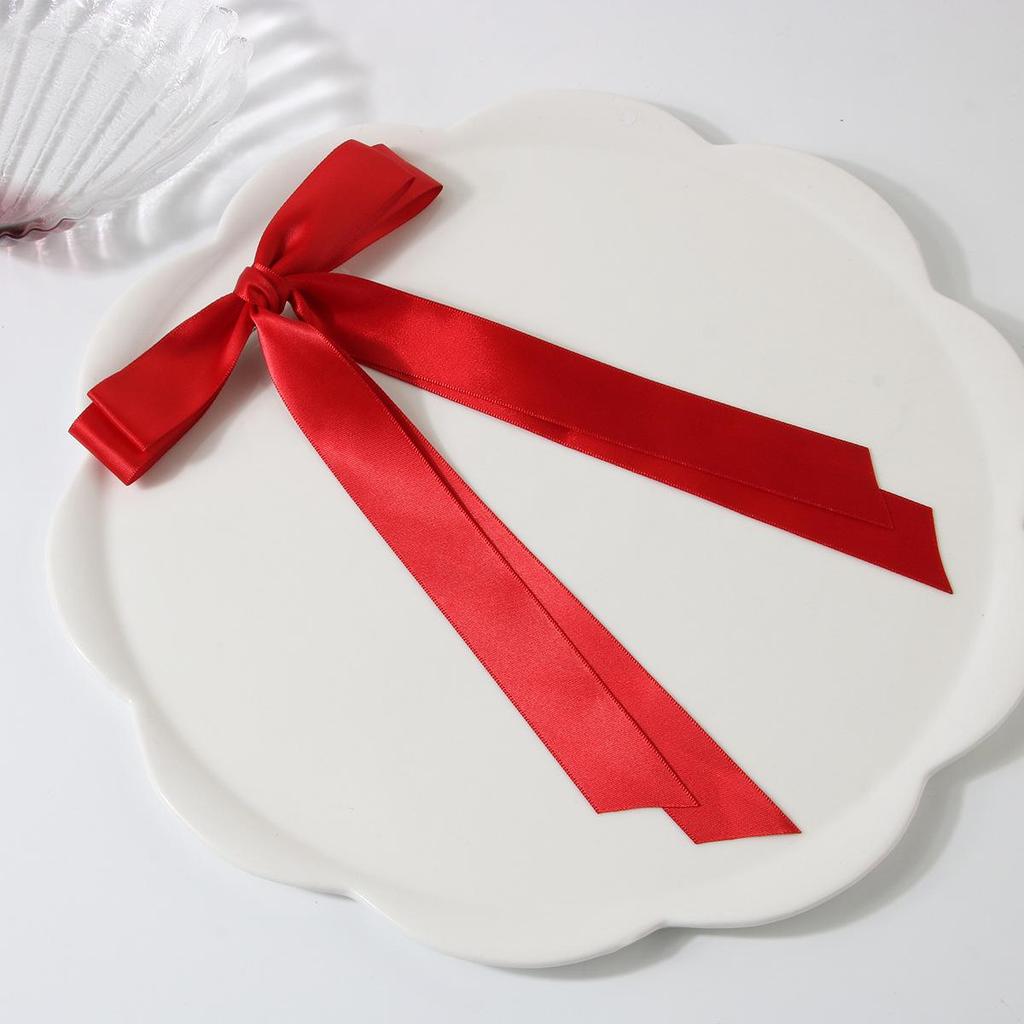 Ballet Style 4cm Bow Duckbill Hair Clip - Sweet Ribbon Hair Accessory