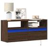 VidaXL Wall-mounted TV Cabinet with LED Lights Brown Oak 100x31x45 Cm 852340