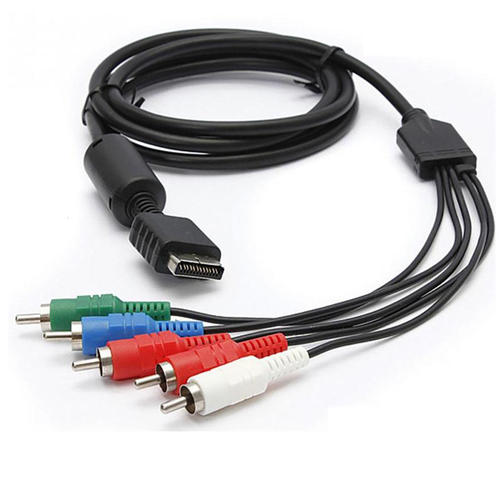 HD Component RCA AV Video-Ado Cable Cord for PS2 PS3 Slim 5.9Ft