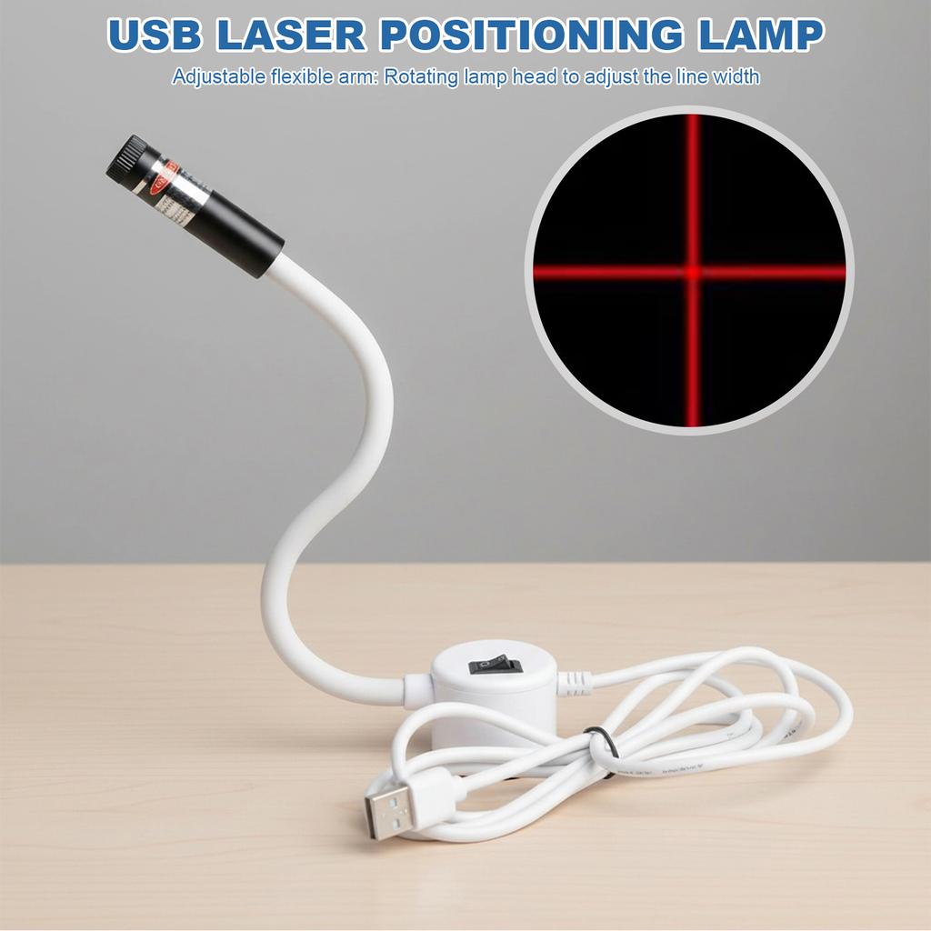 Magnetyczny prowadnik laserowy USB Czerwone światło pozycjonujące laserowe do maszyny do szycia Pikowania Warsztatu rzemieślniczego Akcesorium do wyrównywania