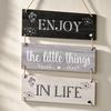 Wooden Hanging Sign Wall Decor for Home Rustic Farmhouse Style Decorative Plaque for Living Room Bedroom Outdoor Use with Rope Hanger