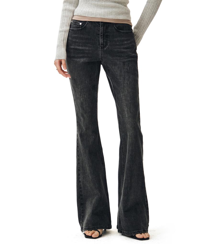 Deketeuumeon Signature Slim Flared Jeans Dcwpt005Blackb