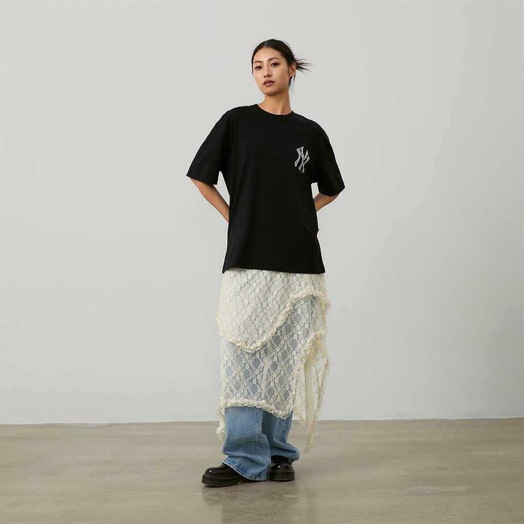 New MLB Checkerboard T Shirts Unisex Black 3ATSO0243-50BKS