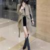 Spring 2025 Slimming French Trench Coat in Plus Sizes - Women's Light Luxury Casual Fashion