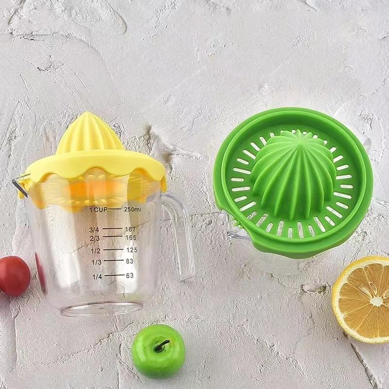 New Manual Fruit Juicer with Measurement Markings: Perfect for Home Kitchen Use