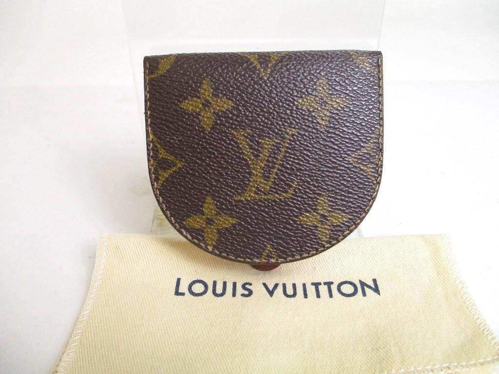 

Автентичний коричневий шкіряний гаманець для монет LOUIS VUITTON з монограмою Porto Monnaie Gousset #a405 Refurbished