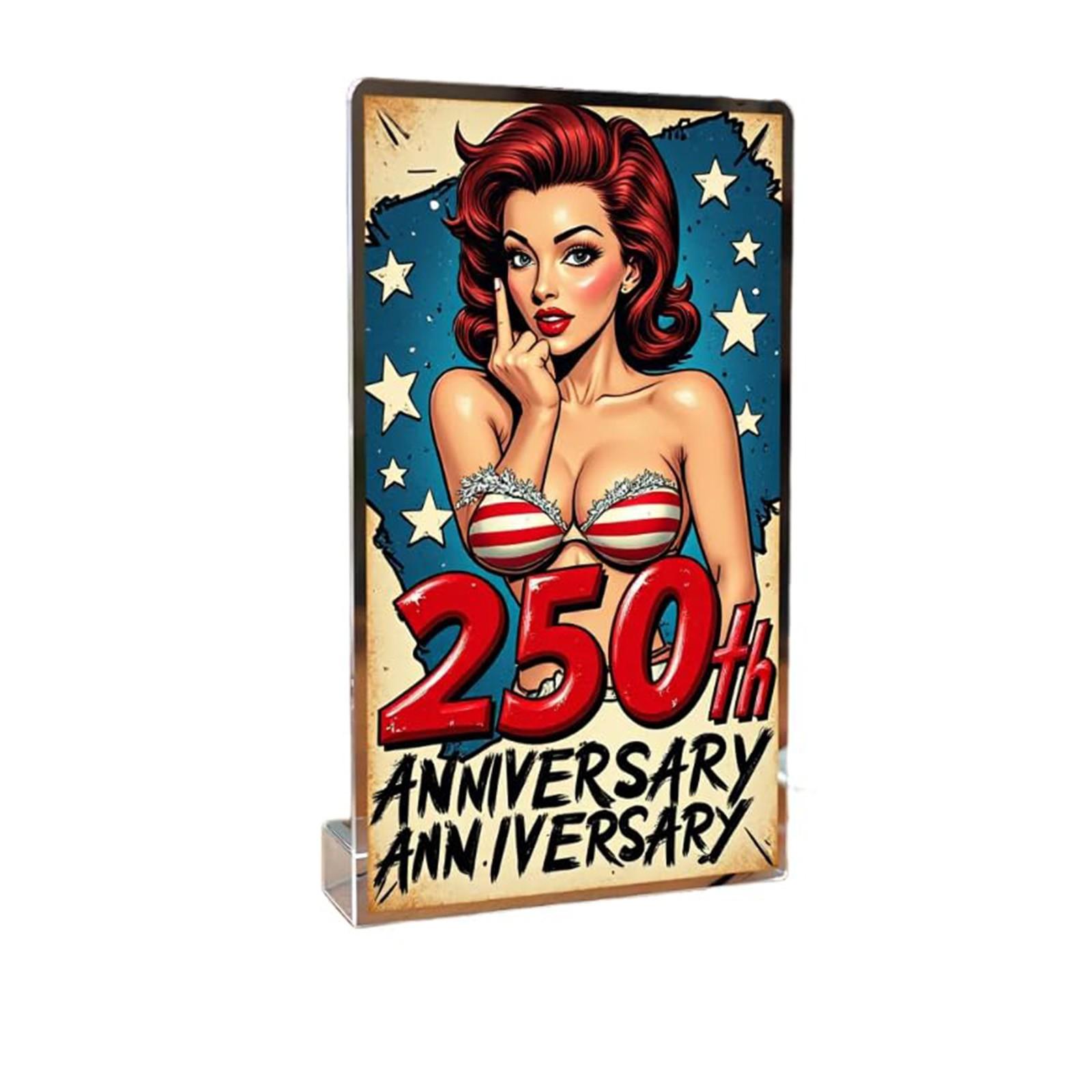 

Забавные девчонки 250-я годовщина настольная табличка украшение, интересная акриловая подставка для домашнего декора One Size