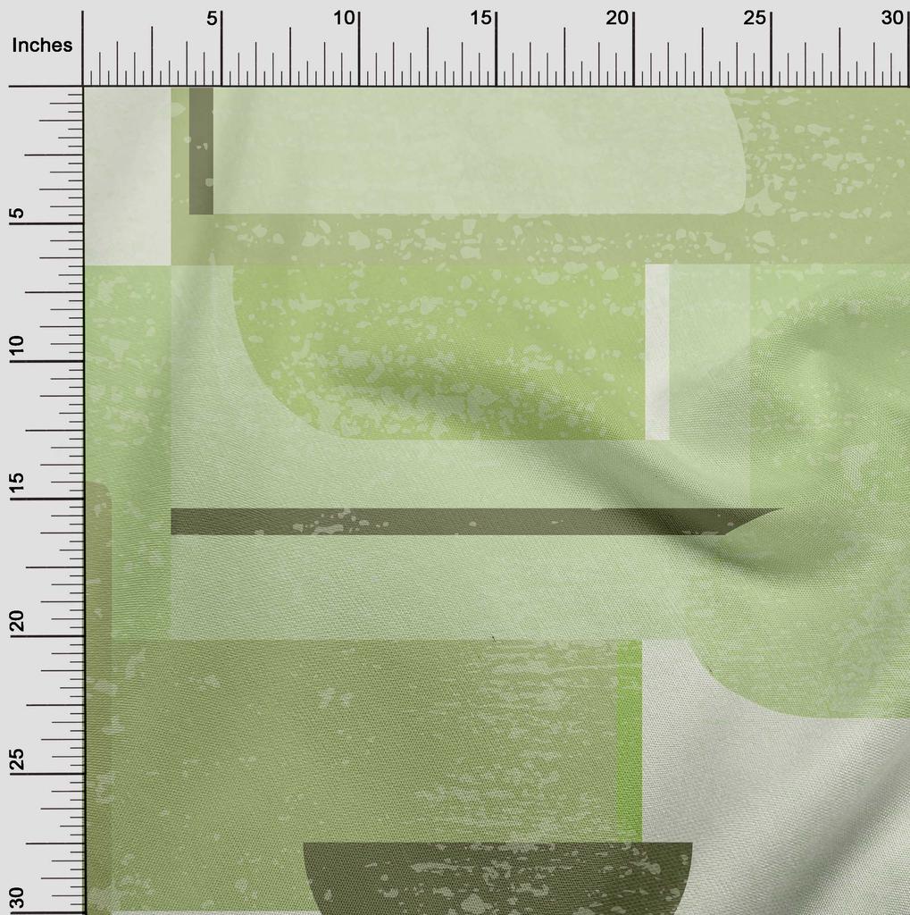 oneOone Cotton Flex Light Green Fabric Geometric Abstract Random Shapes Diy Clothing Quilting Fabric Print Fabric By Yard 40 Inch