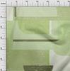 oneOone Cotton Flex Light Green Fabric Geometric Abstract Random Shapes Diy Clothing Quilting Fabric Print Fabric By Yard 40 Inch