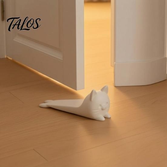 Cat Shaped Doorstop 3D Printed Lying Doorstop, Decorative Kitten Door Stopper Wedge, Floor Anti-slip Carpet for Home Living Room Bedroom