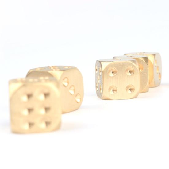 5 Stück 15x15mm Polyedrische Würfel aus massivem Messing Club Bar Spiel Brettspiel Partyzubehör Verkaufsartikel