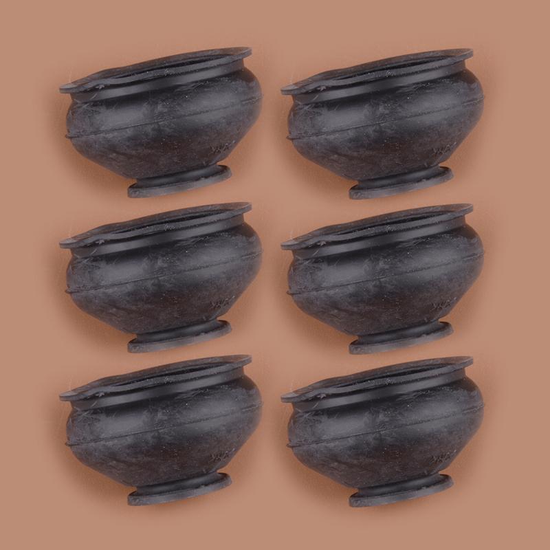6pcs 11mm Universal Car Tie Rod End Ball Joint Dust Boots Covers Gaiters Black Rubber