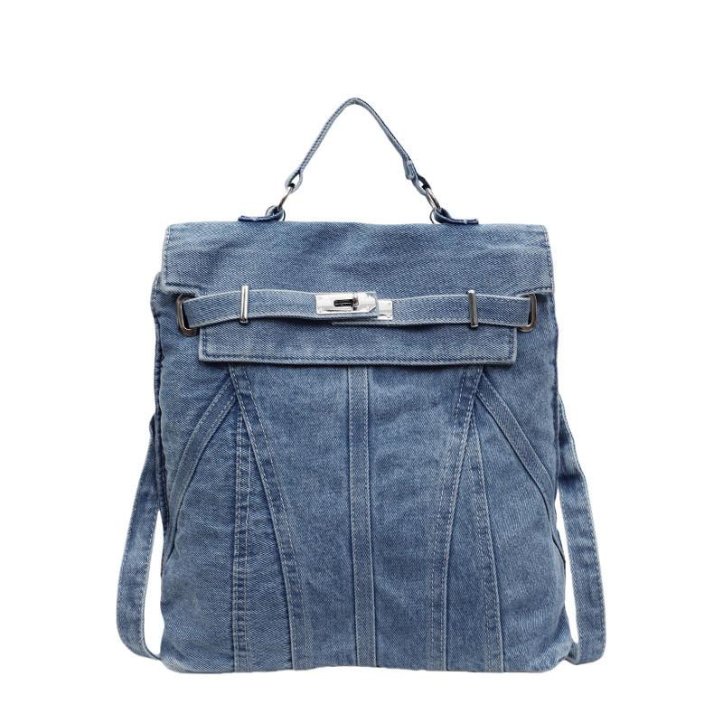 IELGY Fashion Trendy Denim Style Summer Simple Backpack