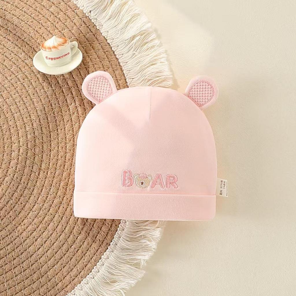 Pure Cotton Double Layer Newborn Hat for 0-3 Months, Suitable for Autumn/Winter