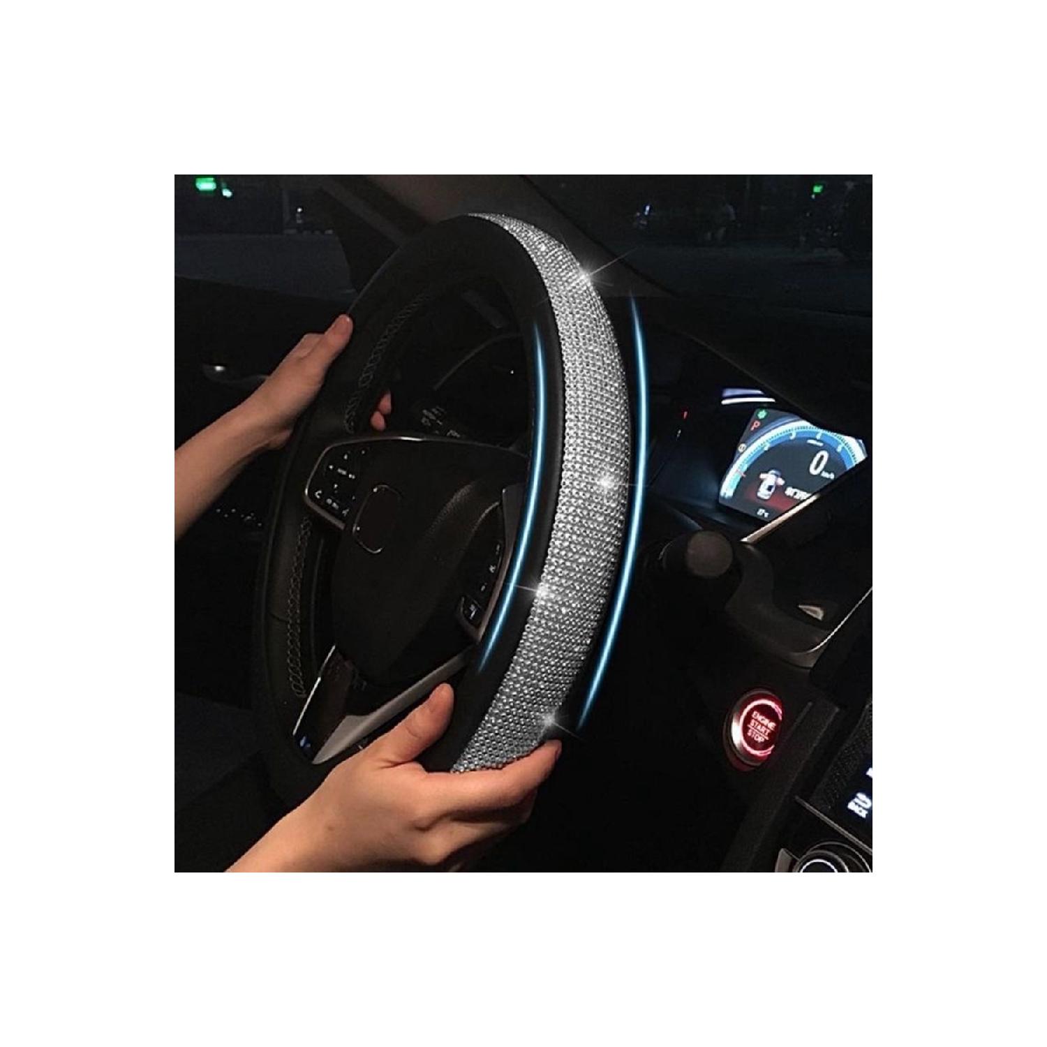 

Silver Stone Car Steering Wheel Cover