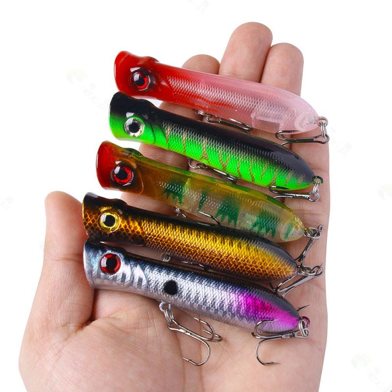 New8CM 11GTopwater Wave-Action Lure10PCS Bionic artificial hard bait for largemouth bass freshwater fishing