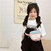 Modern Kids Casual Sling Bag Adorable Large Capacity Chest Bag In Green Pink Blue And Purple For Everyday Use