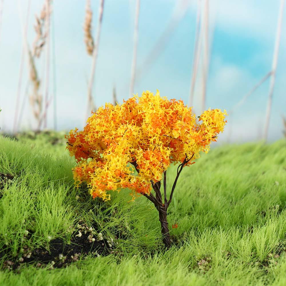 Plastic Simulation Trees Landscape Rural Style Micro Figurines Durable Sakura Miniatures Yard