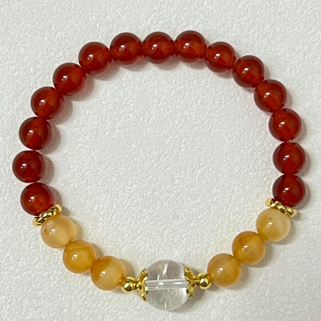 8mm Agate Beaded Bracelet for Women Natural Stone Bracelets Semi-Precious Gemstones Bangle DIY Jewelry Gifts