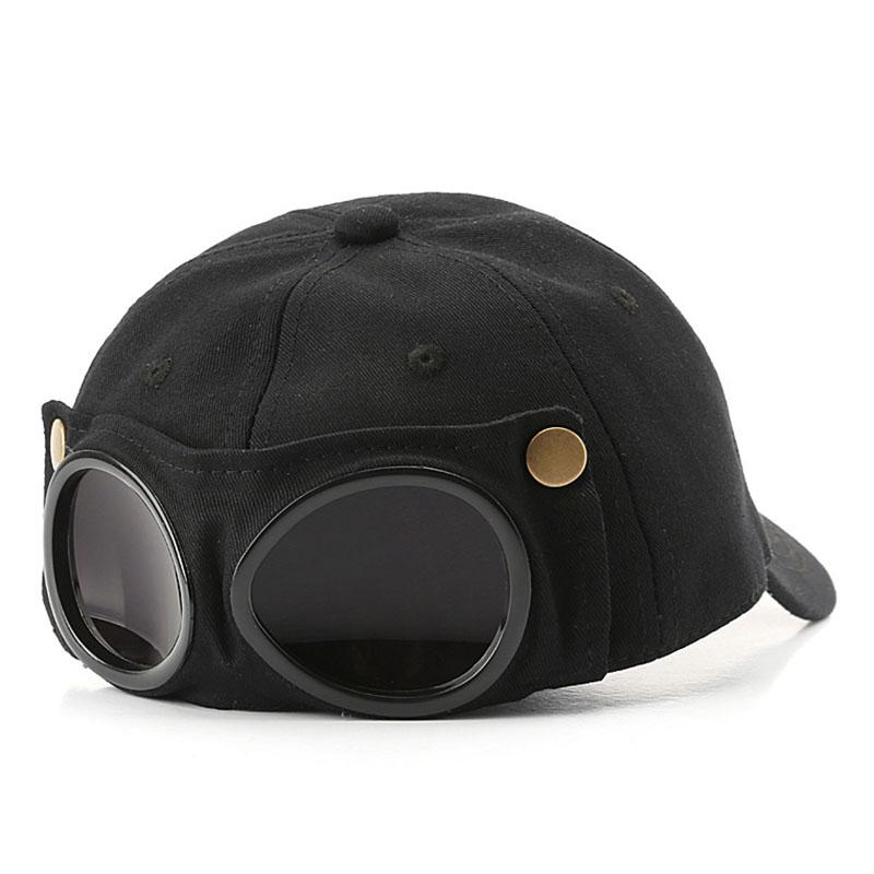 New Aviator Hat Summer Personality Glasses Baseball Cap Female Unisex Sunglasses Male Cap Baseballcap