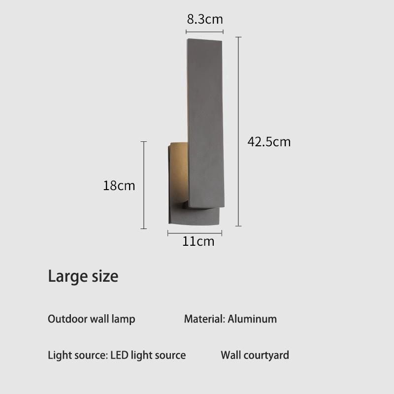 Venkovní Vodotěsné Nástěnné Svítidlo Moderní Jednoduché Hliníkové Nástěnné Lampy Veranda Balkon Nástěnná Světla Osvětlovací Tělesa pro Dekoraci Nádvoří