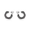 925 Silver Needle French Retro Geometric Acrylic Diamond C-Shaped Earrings for Women
