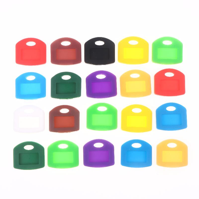 

20/40PCS Colorful Silicone Key Covers For Easy ID - Flexible & Durable Identifier Tags Organize Keys