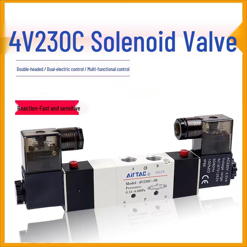 AIRTAC 3-polohový 5cestný solenoidový ventil se středovým těsněním