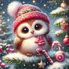 4pcs DIY Christmas Snowman Oil Painting Kit on Canvas 7.87x7.87inch Without Frame Painting by Numbers for Adults Wall Home Decor