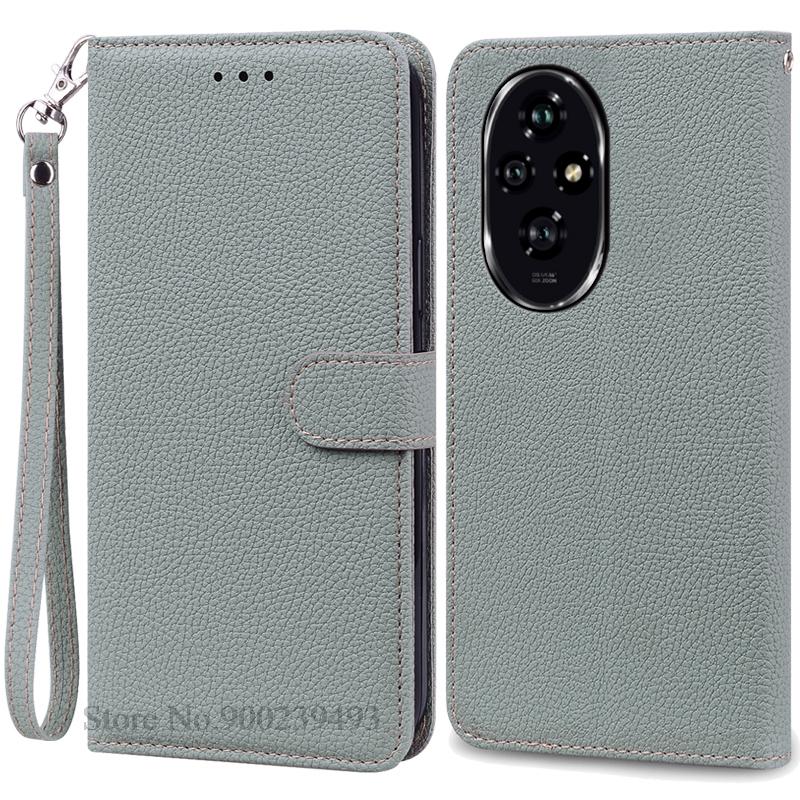 For Honor 200 Case Honor 200 Pro Case Silicone Pu Leather Wallet Case For Honor 200 5G Phone Case For Honor 200 Pro Cover Fundas
