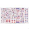 8 Sheets Girls Flag Pattern Nail Nails Decals Decor