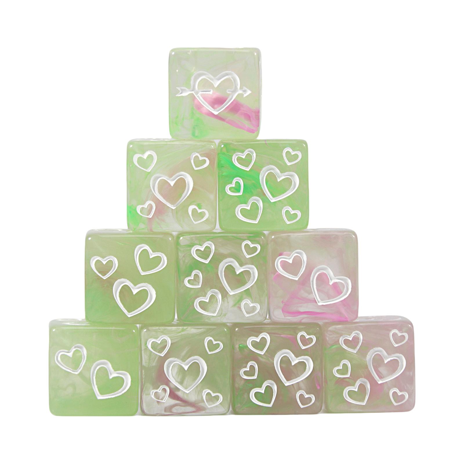 

10 шт. Игровые кубики 16 мм Четыре формы D6 для настольной игры, карточной игры, обучения в классе