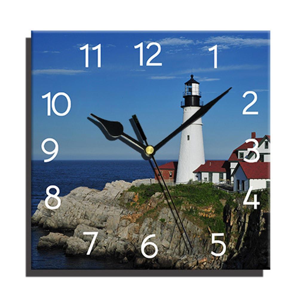 Wooden Square Wall Clocks Silent Non ticking Battery Powered For Home Kitchen Living Room Office Decor