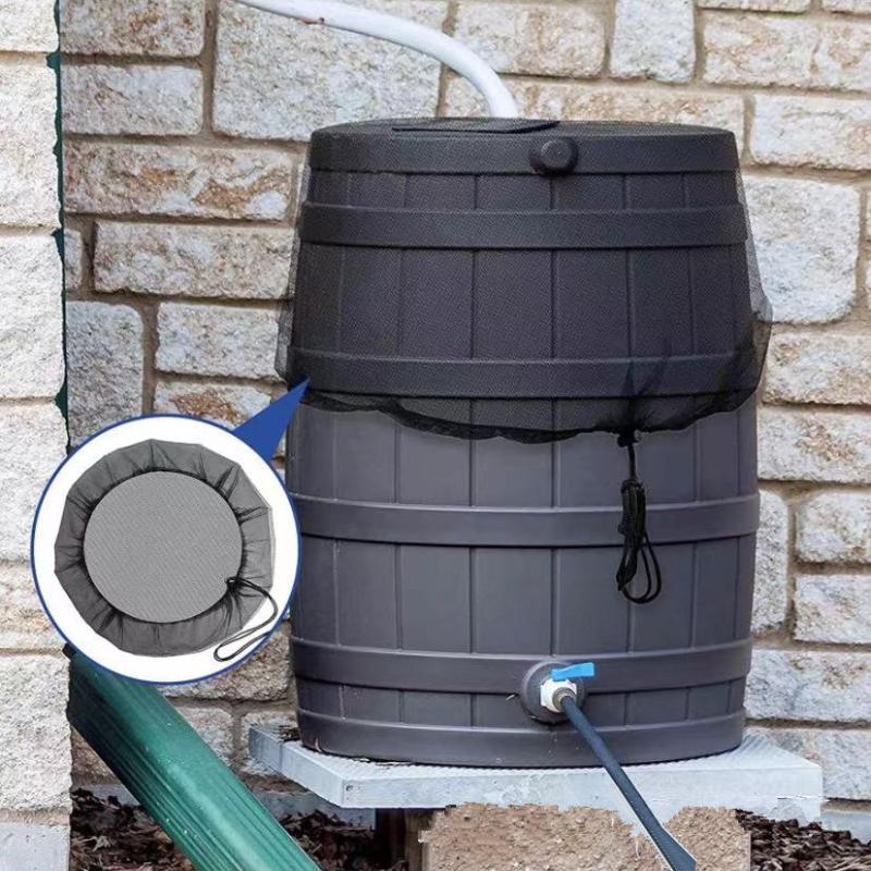 Red de Cubierta de Malla de 30-120 cm para Barril de Lluvia Cubo de Recolección de Agua Filtro Anti-Caída de Gotas de Lluvia Hojas Herramientas de Protección del Agua