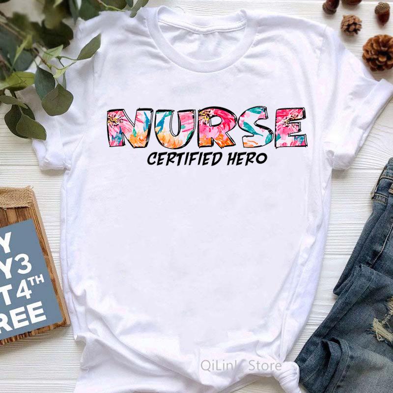 Watercolor Proud Teacher Herolife Print T-Shirt Women Super Mom Tshirt Femme Mother's Day Gift T Shirt Female Harajuku Shirt