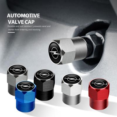 For 4Pcs Metal Car Wheel Tire Valve Caps Rim Tyre Dust Cover Insignia Corsa Zafira Meriva Mokka Astra H K C D