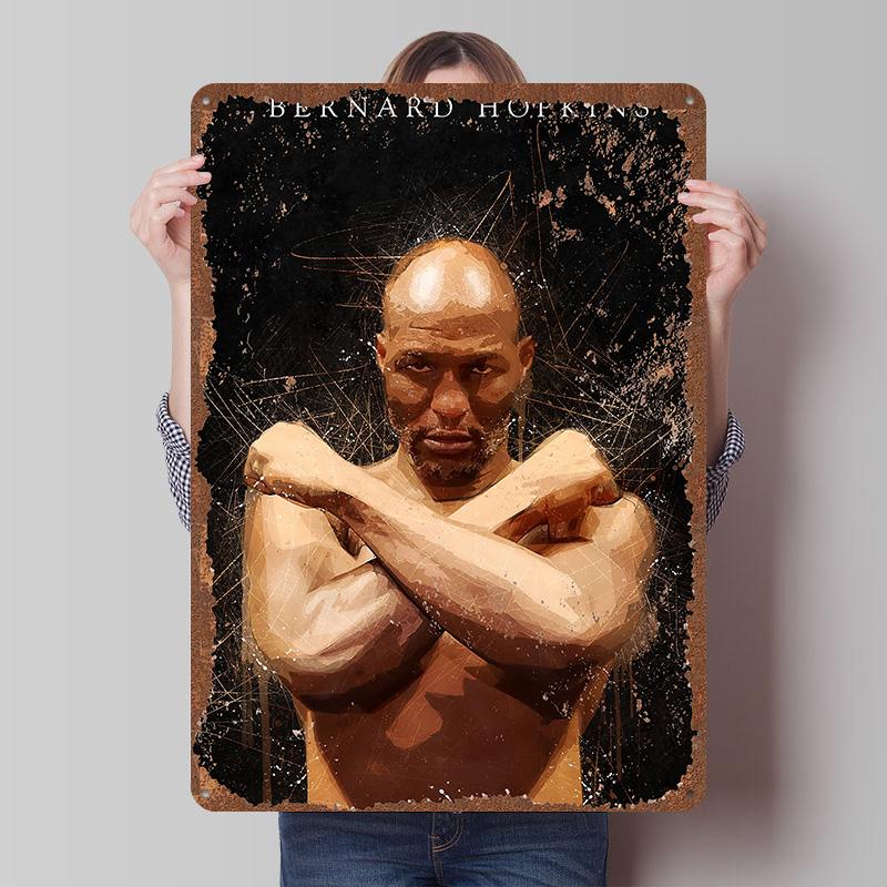 Bernard Hopkins Boxer Metal Posters Custom Vintage Metal Signs Wall Art Tin Plaque for Man Cave Modern Home Decoration Luxury